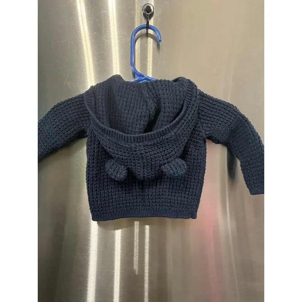 Blue Crocheted Jacket - Carter's - NB